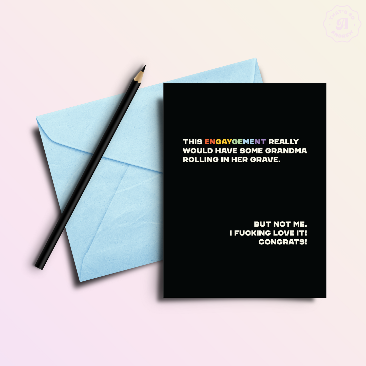 EgGAYgement Funny LGBTQ Engagement Card