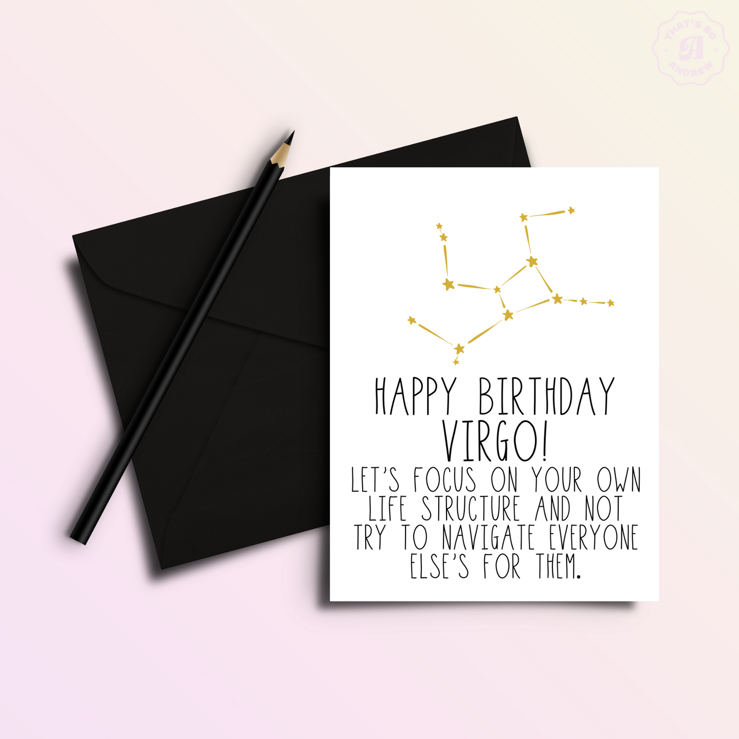 Snarky Virgo Birthday Card