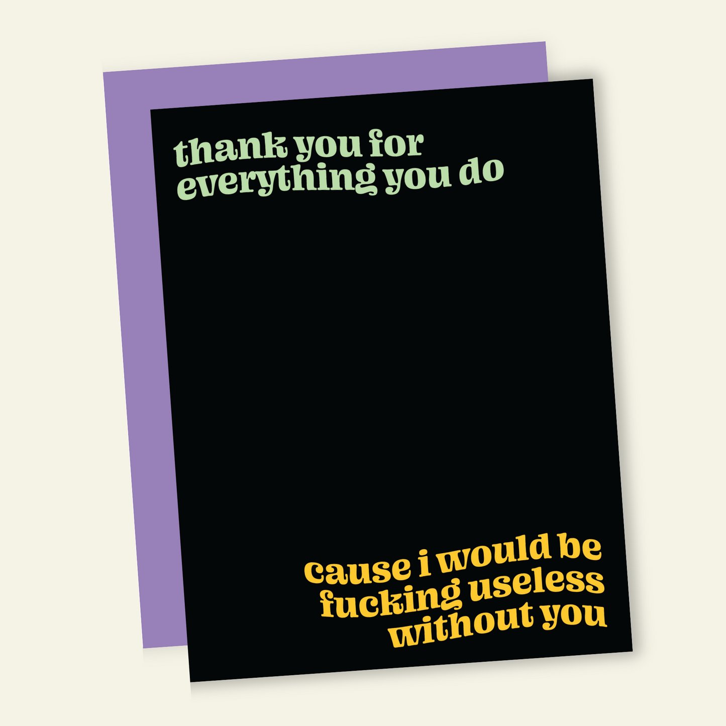 Lost Without You | Funny Thank You Greeting Card