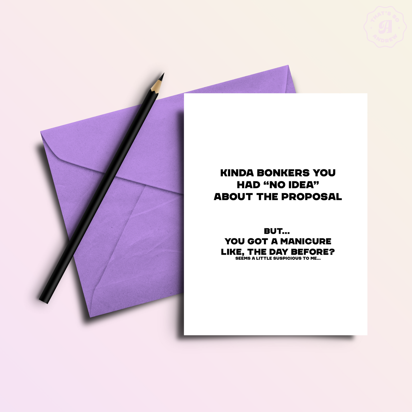 Fresh Manicure Funny Engagement Card