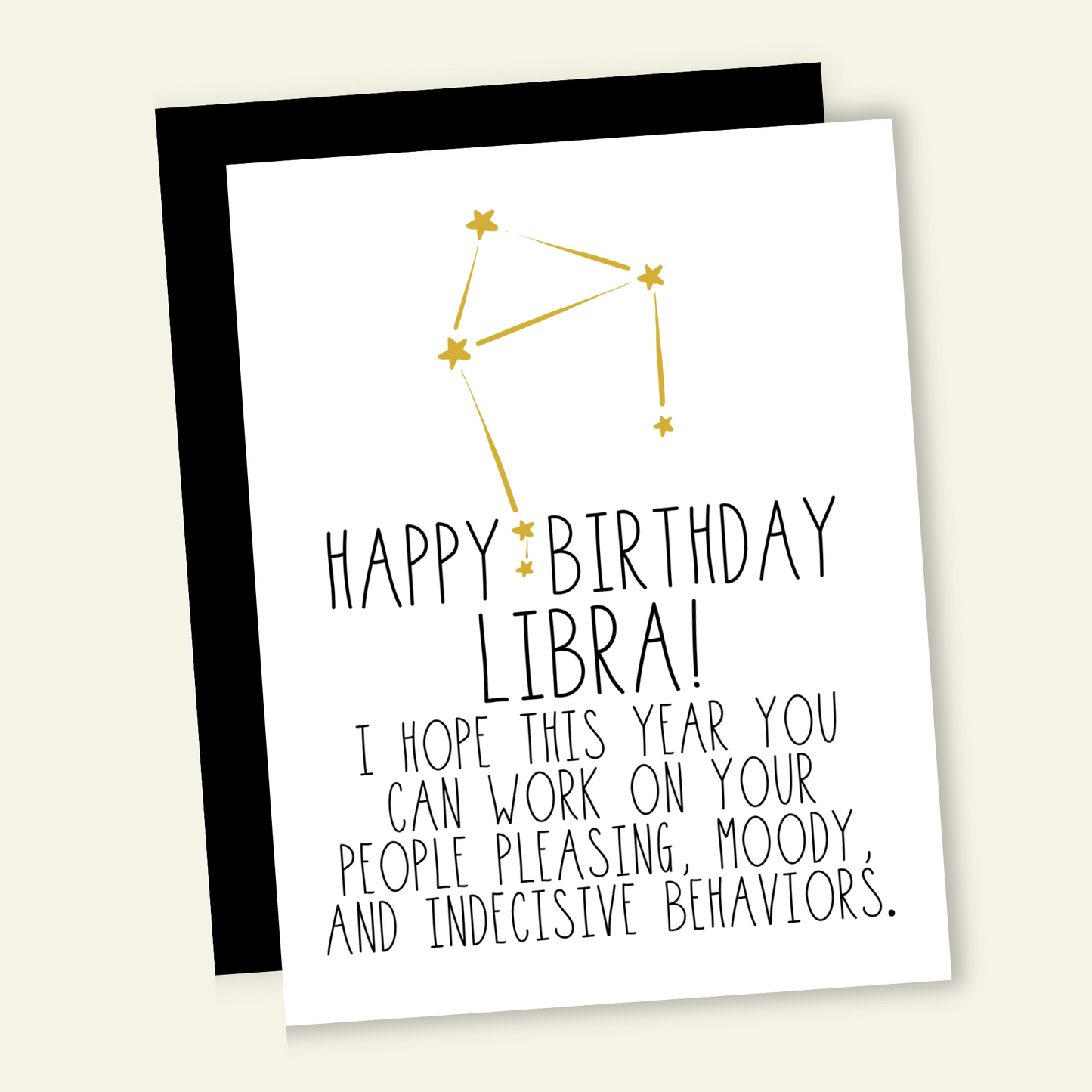 Snarky Libra Birthday Card