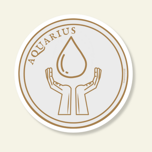 Aquarius Round Sticker