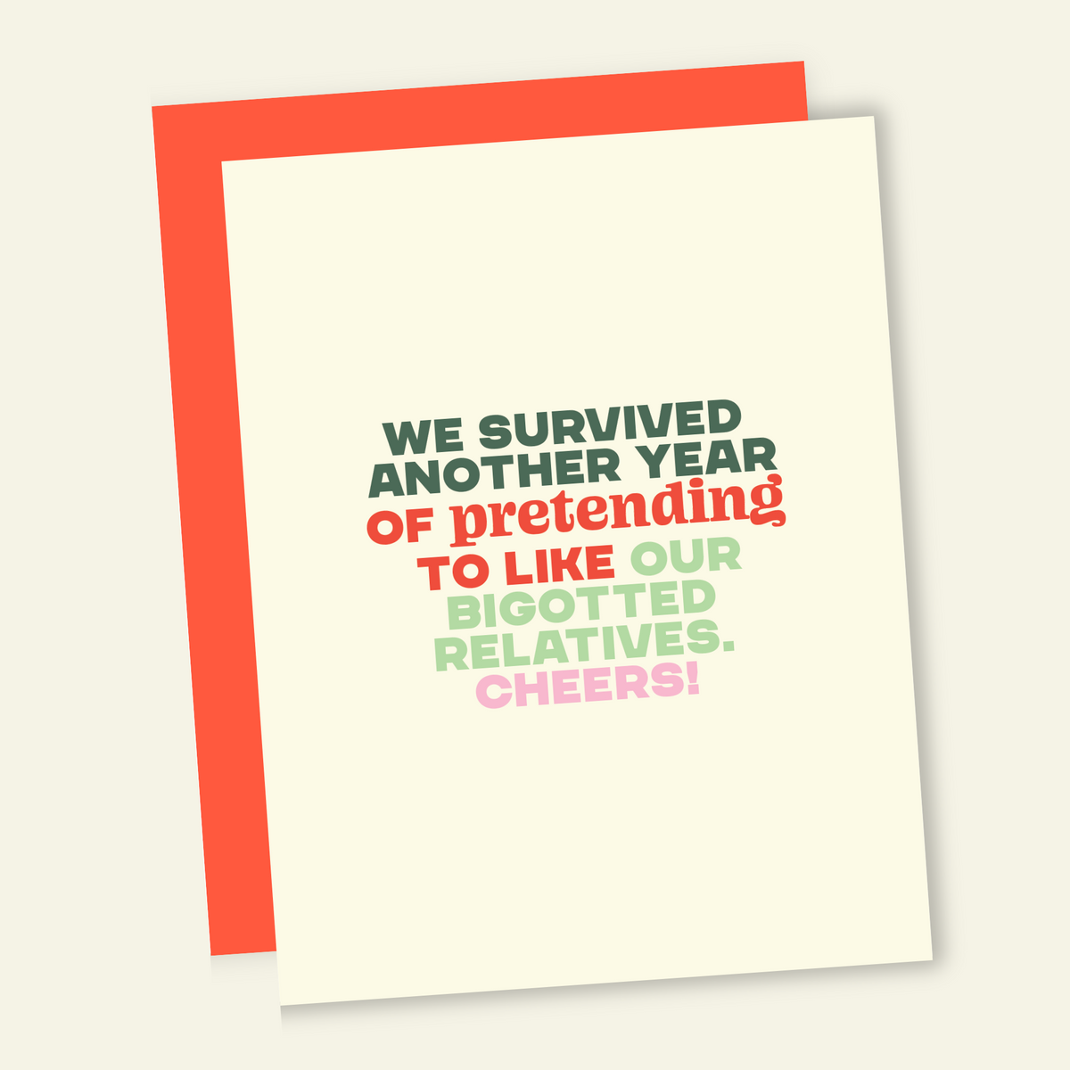 Pretending to Like Bigoted Relatives | Funny Holiday Greeting Card