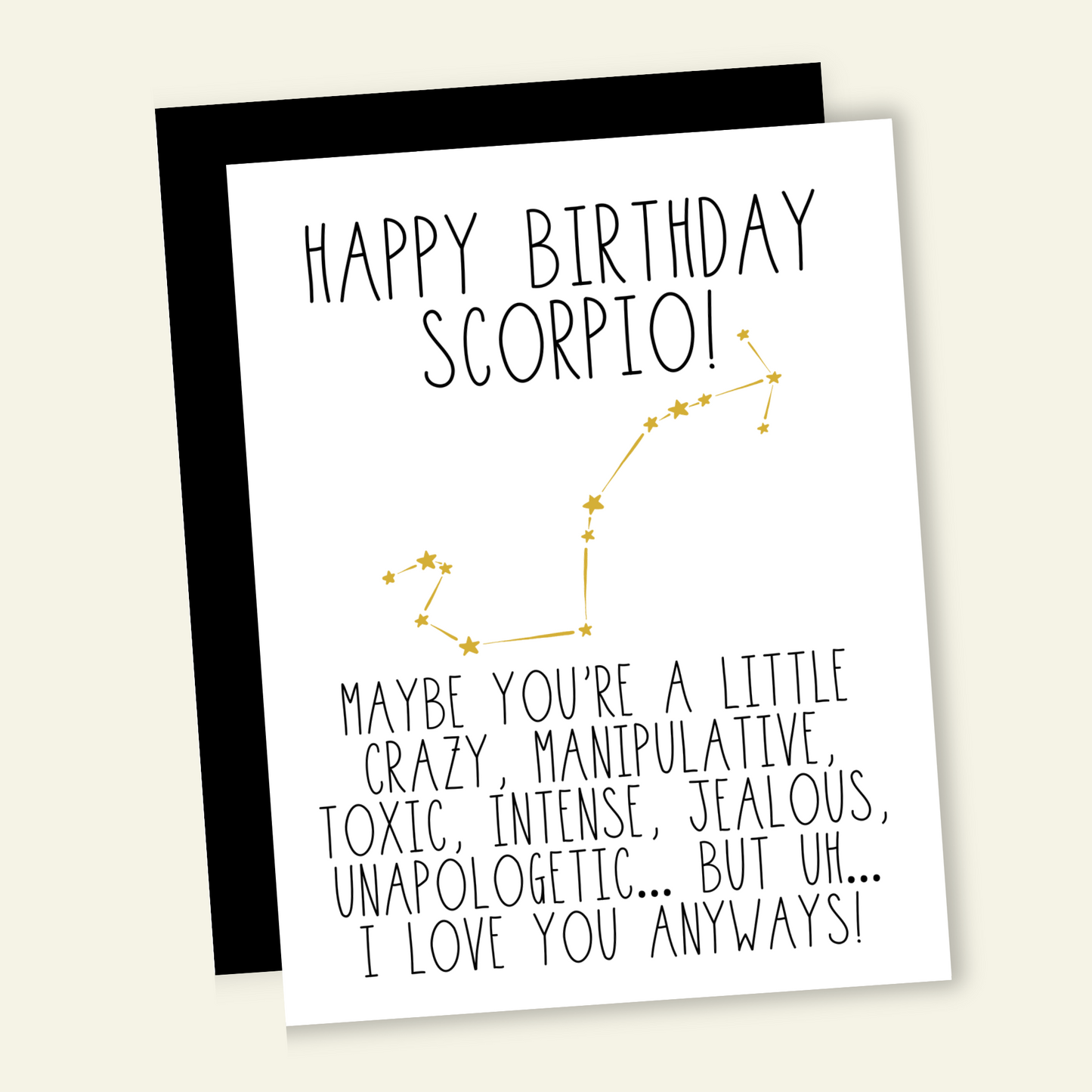 Snarky Scorpio Birthday Card