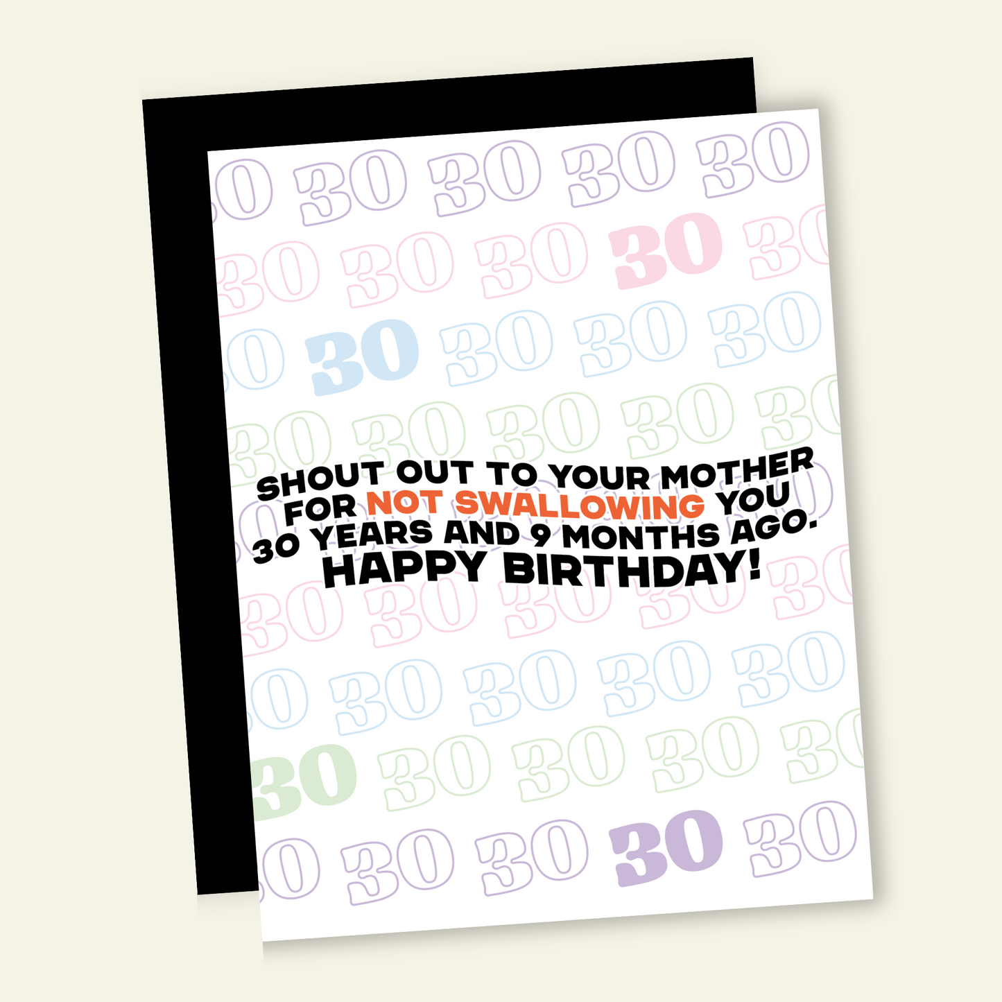 Year 30 | Funny and Dirty Adult Birthday Greeting Card