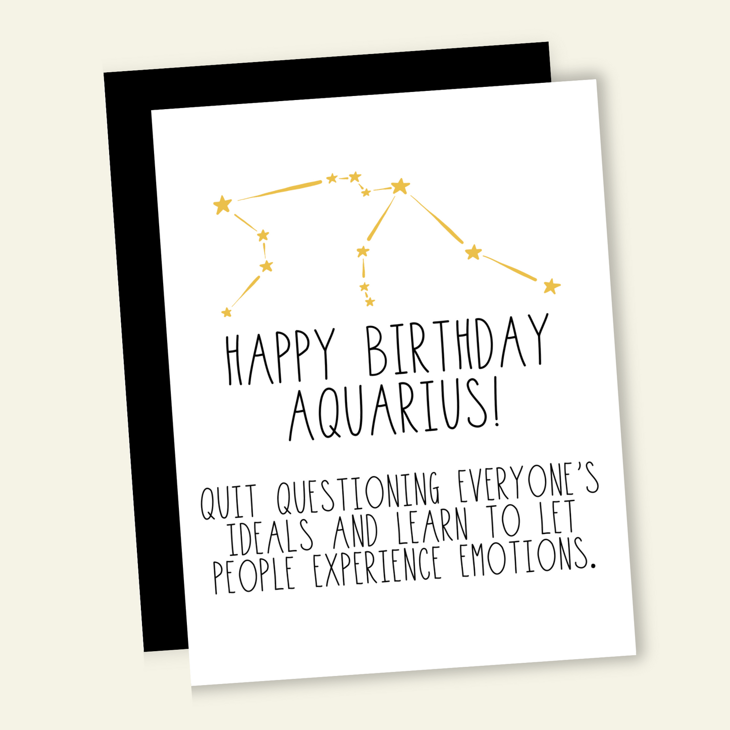 Snarky Aquarius Birthday Card