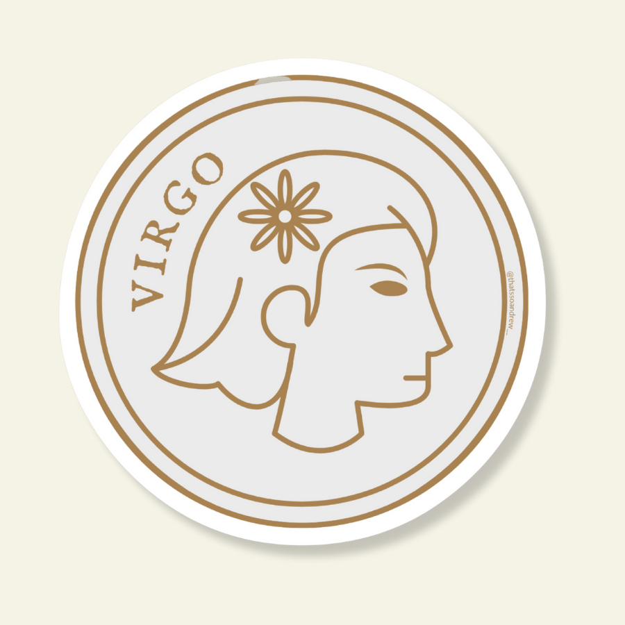 Virgo Round Sticker