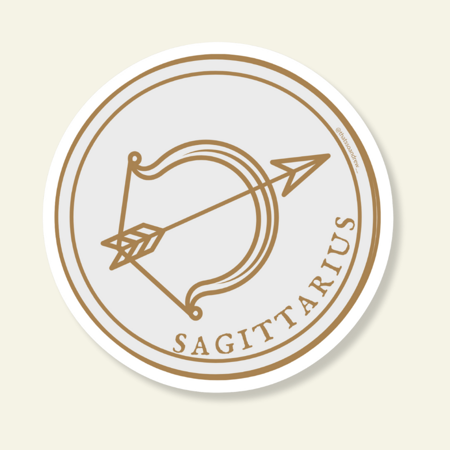 Sagittarius Round Sticker