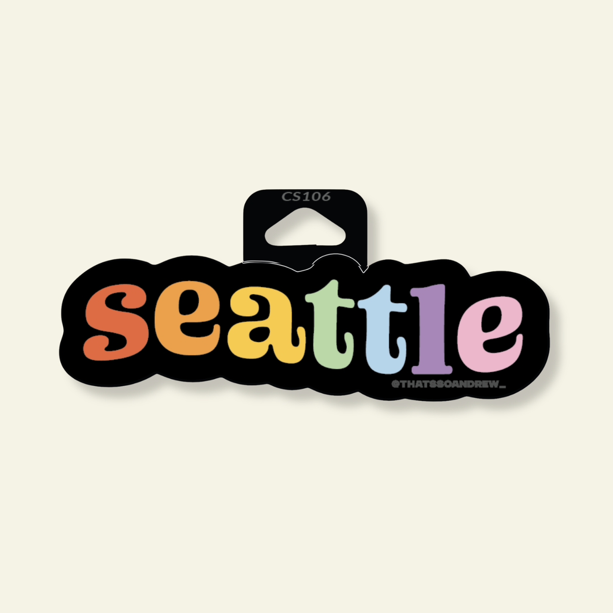Rainbow Seattle Souvenir LGBTQ+ Pride Sticker