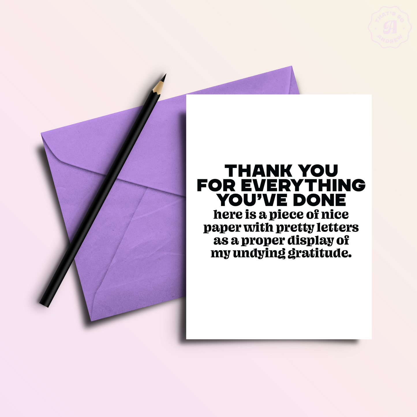 Proof of Gratitude | Funny Thank You Card