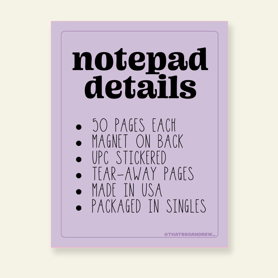 Things I'd Rather Not - Snarky & Colorful Notepad