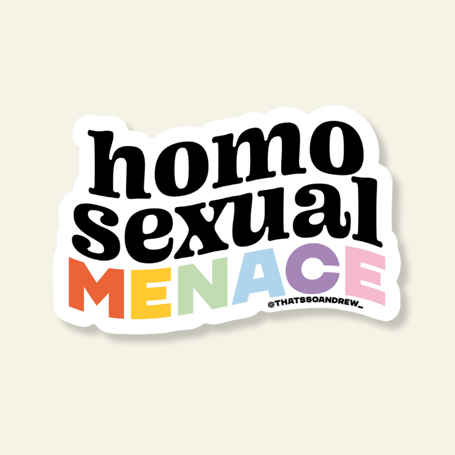 Homosexual Menace Vinyl Pride Sticker