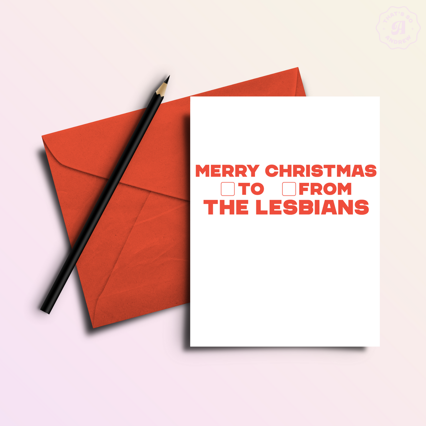 To/From the Lesbians | Funny Holiday & Christmas Greeting Card
