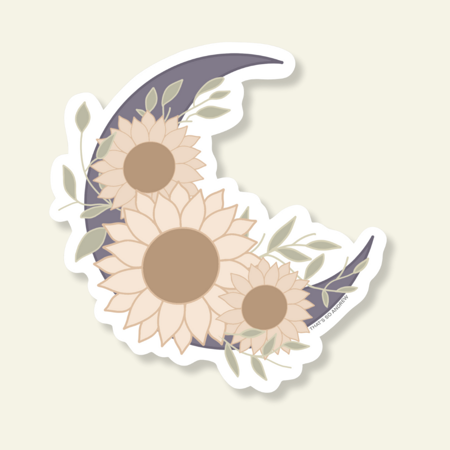 Sunflower Moon Sticker