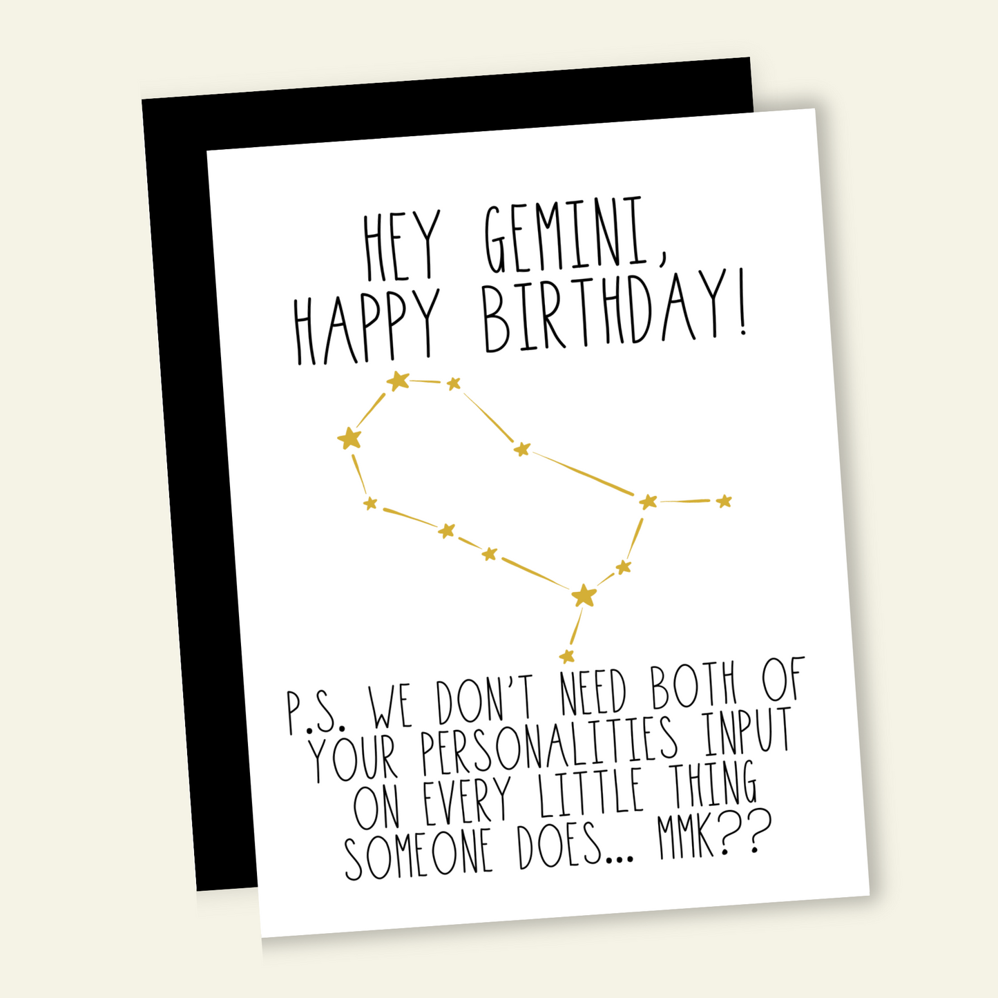 Snarky Gemini Birthday Card