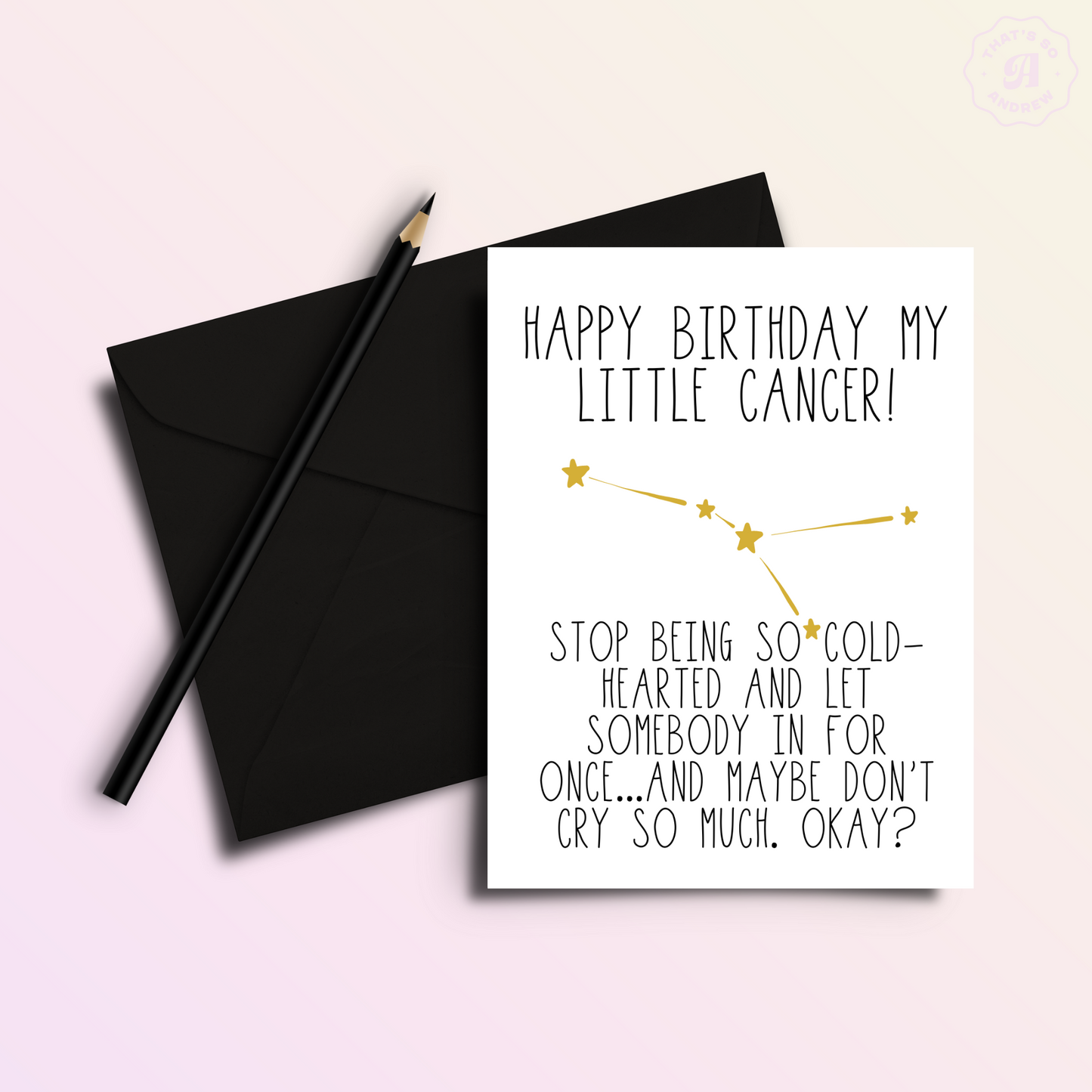 Snarky Cancer Birthday Card