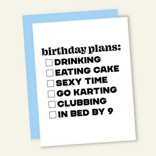 Birthday Checklist | Funny Birthday Greeting Card