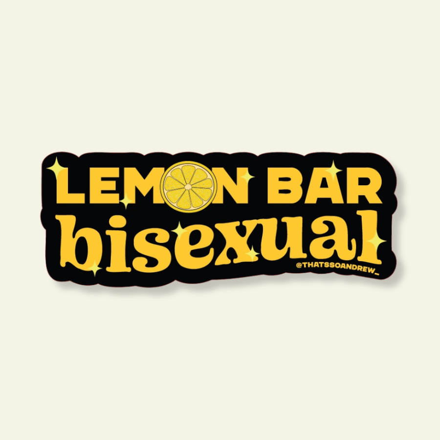 Lemon Bar Bisexual Funny LGBTQ+ Pride Vinyl Sticker
