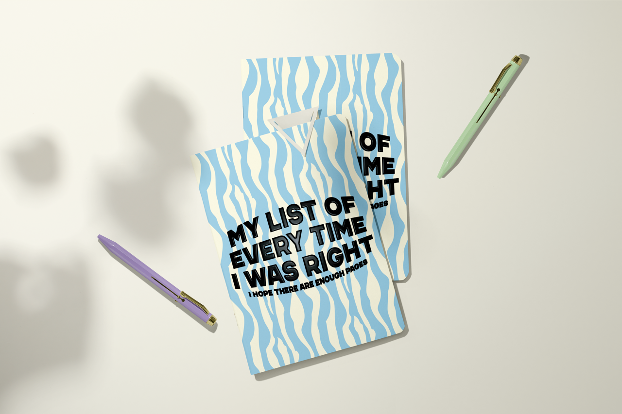 Everytime I Was Right | Pocket Journal, Mini Notebook, Mini Journal