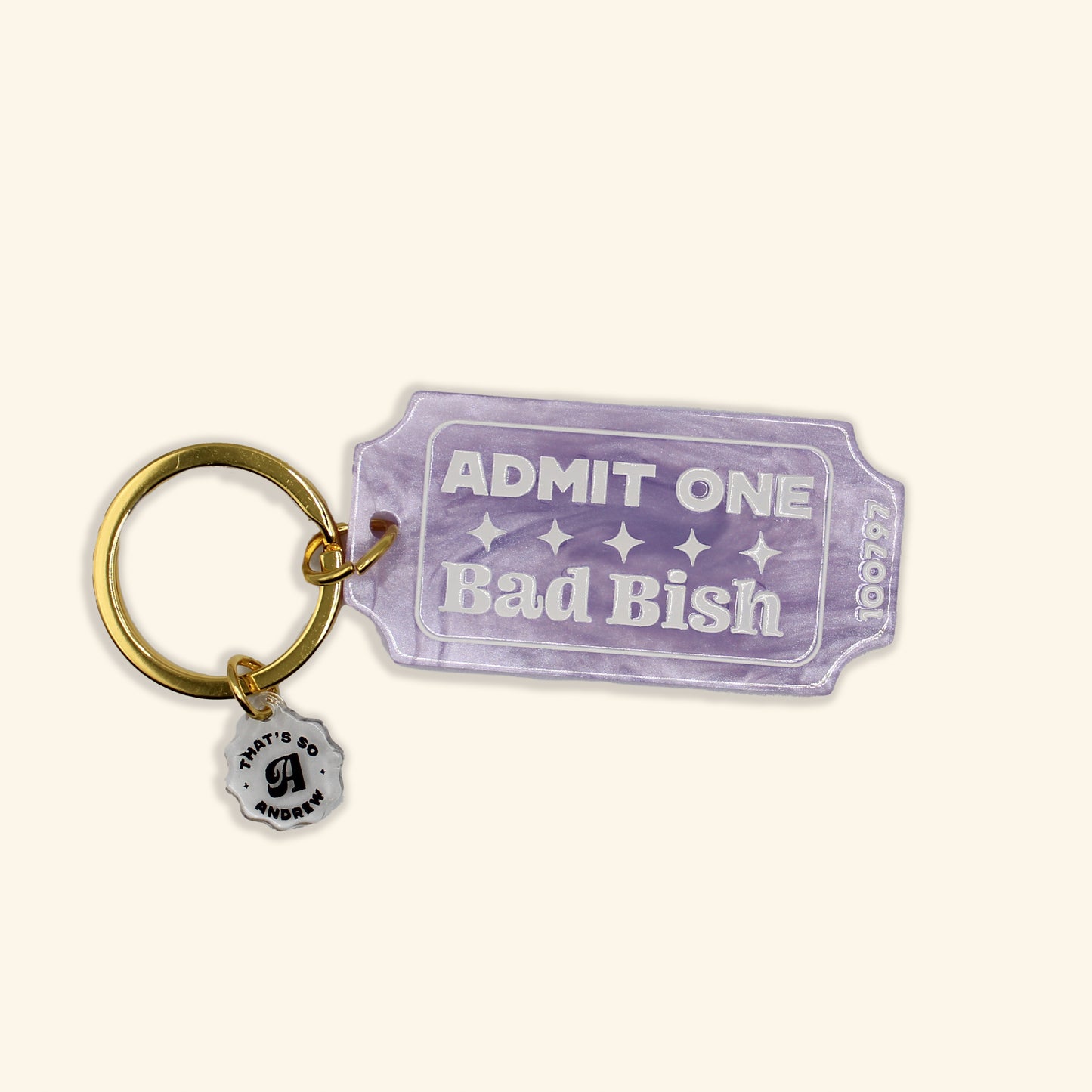 Admit One Bad Bitch - Funny Motel Keychain