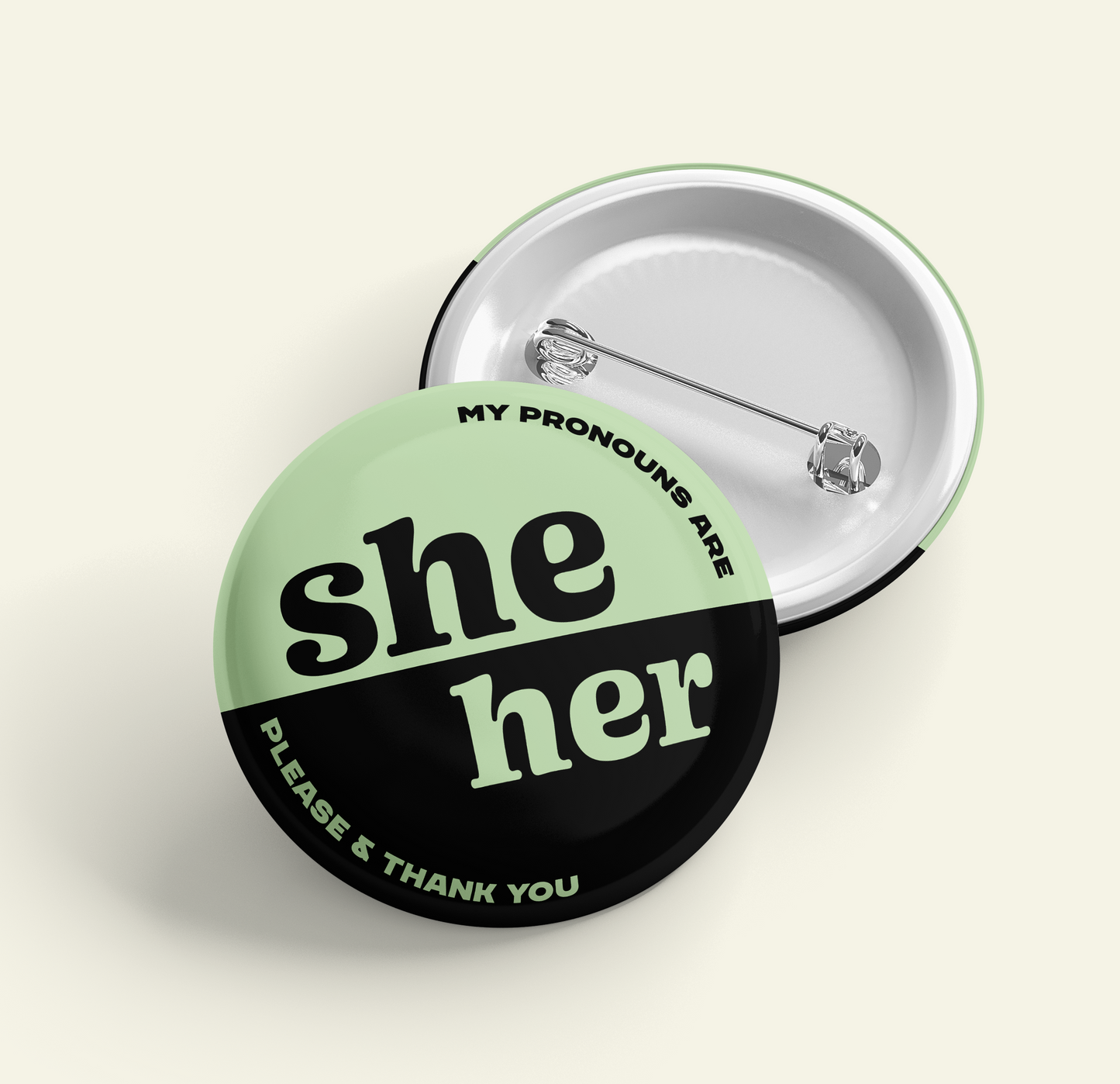 She Her Pronoun Pin