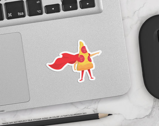 Super Pizza Man Sticker