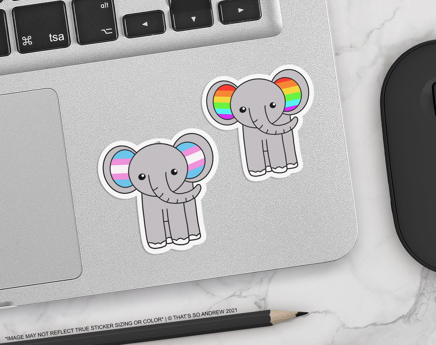 Transgender Elephant Pride Sticker