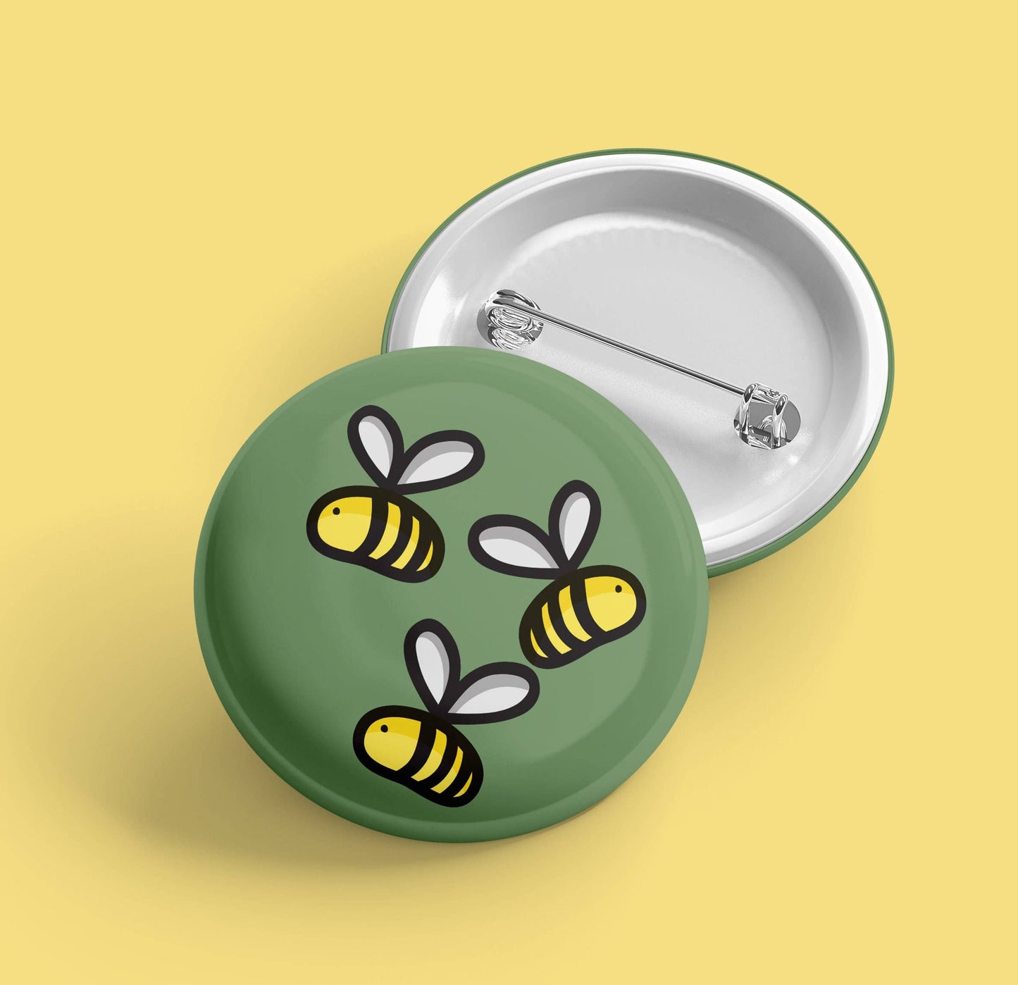 Cute Bumble Bee Art | Pin Back Button