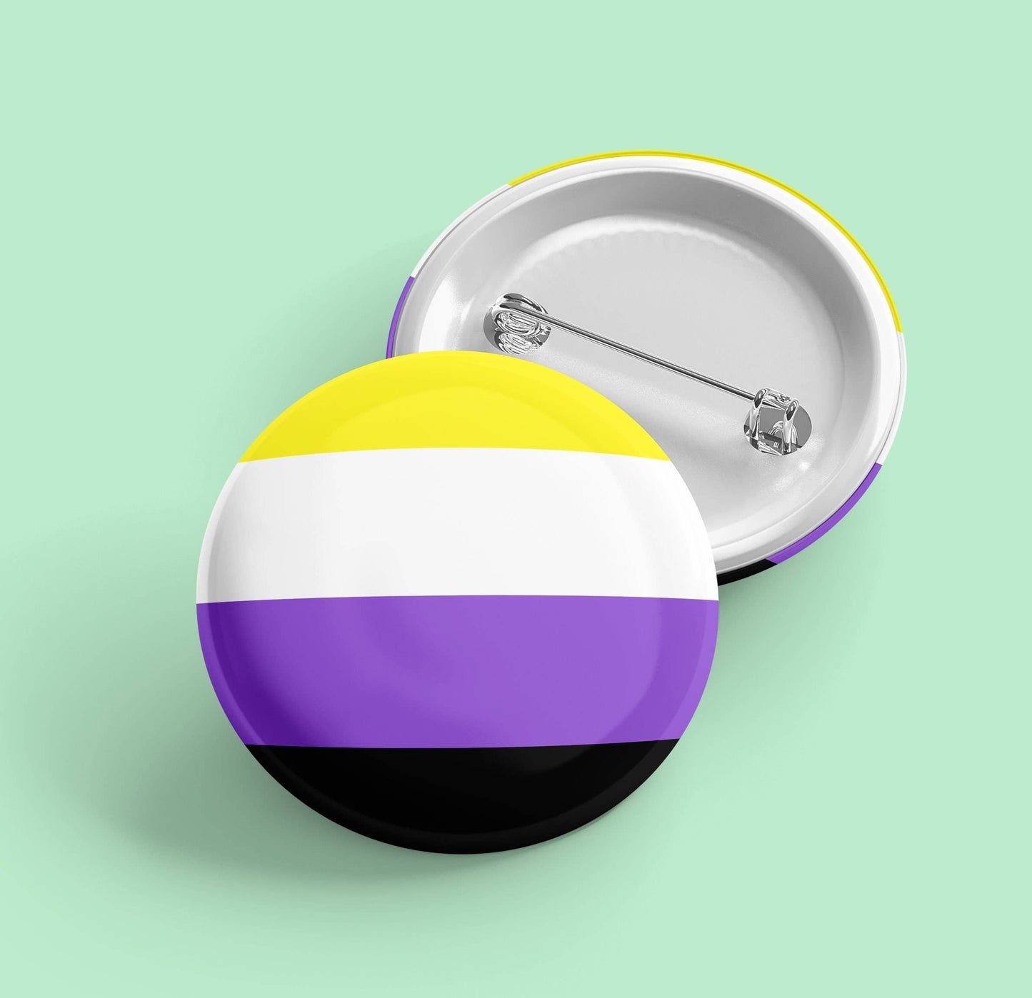 Nonbinary Flag | Pride Pin Back Button