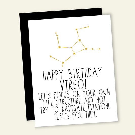 Snarky Virgo Birthday Card