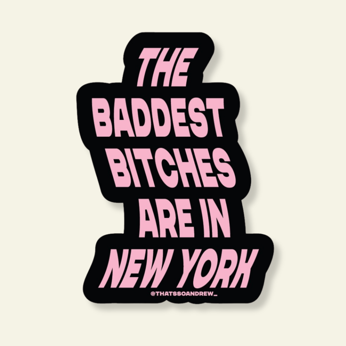 Baddest Bitches are in New York Souvenir Sticker
