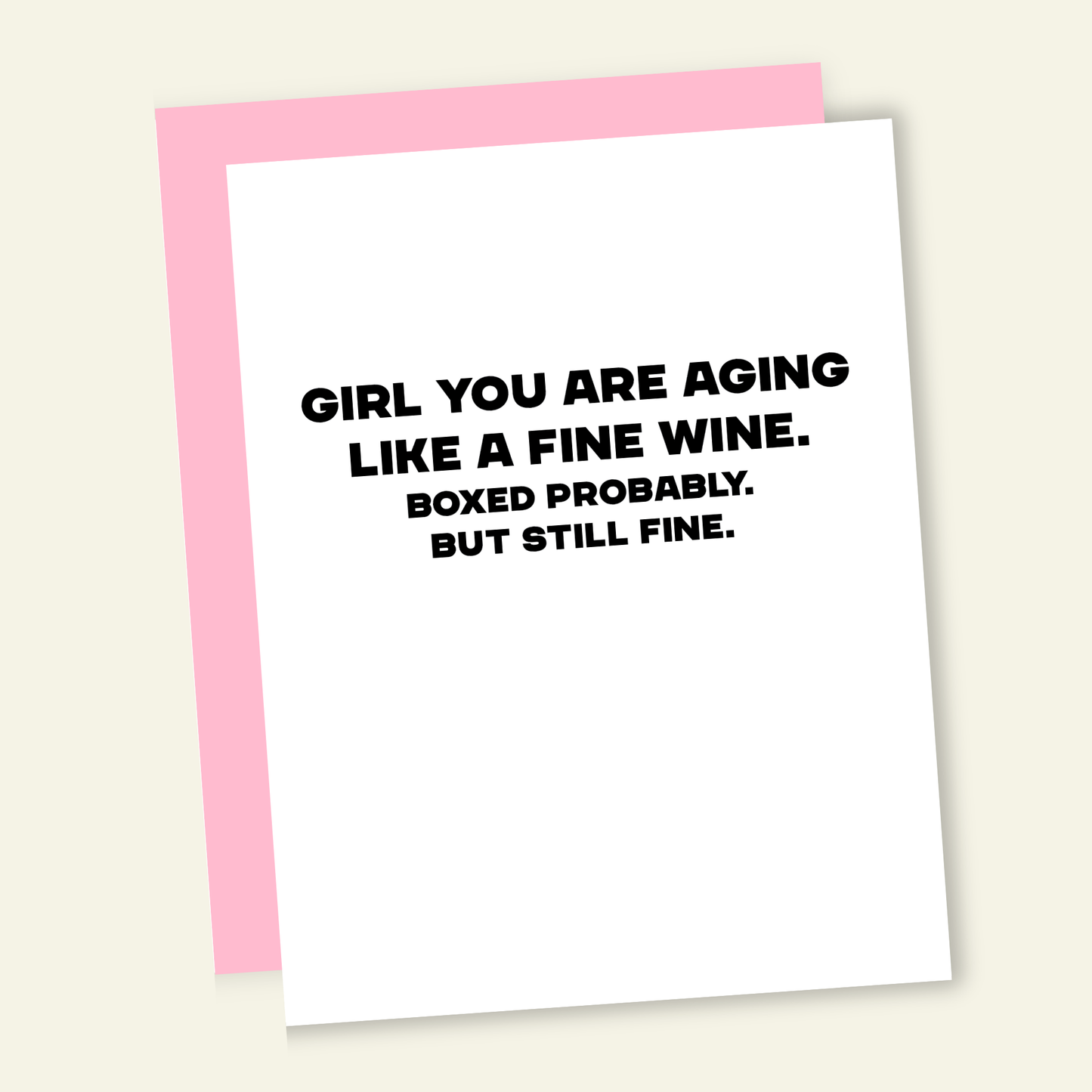Aging Like Fine (boxed) Wine | Funny Birthday Greeting Card