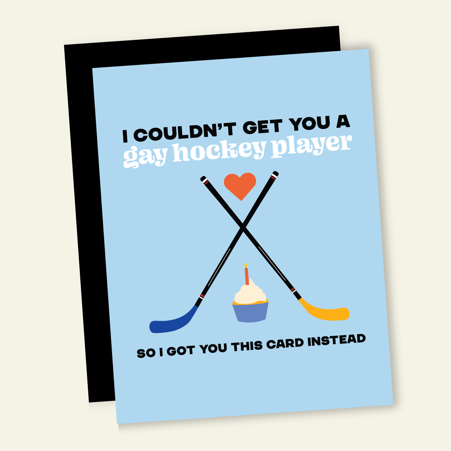Gay Hockey Player Rivalry Heated Funny Birthday Card