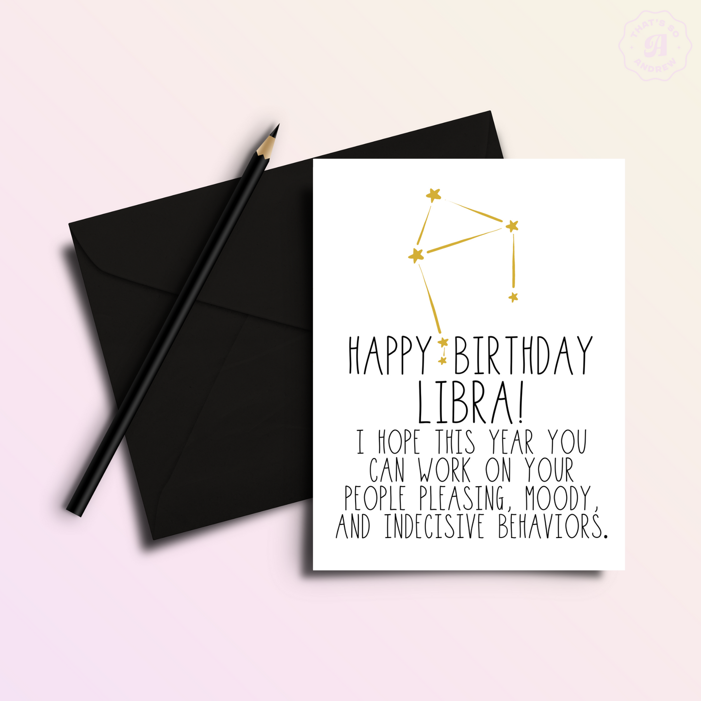 Snarky Libra Birthday Card