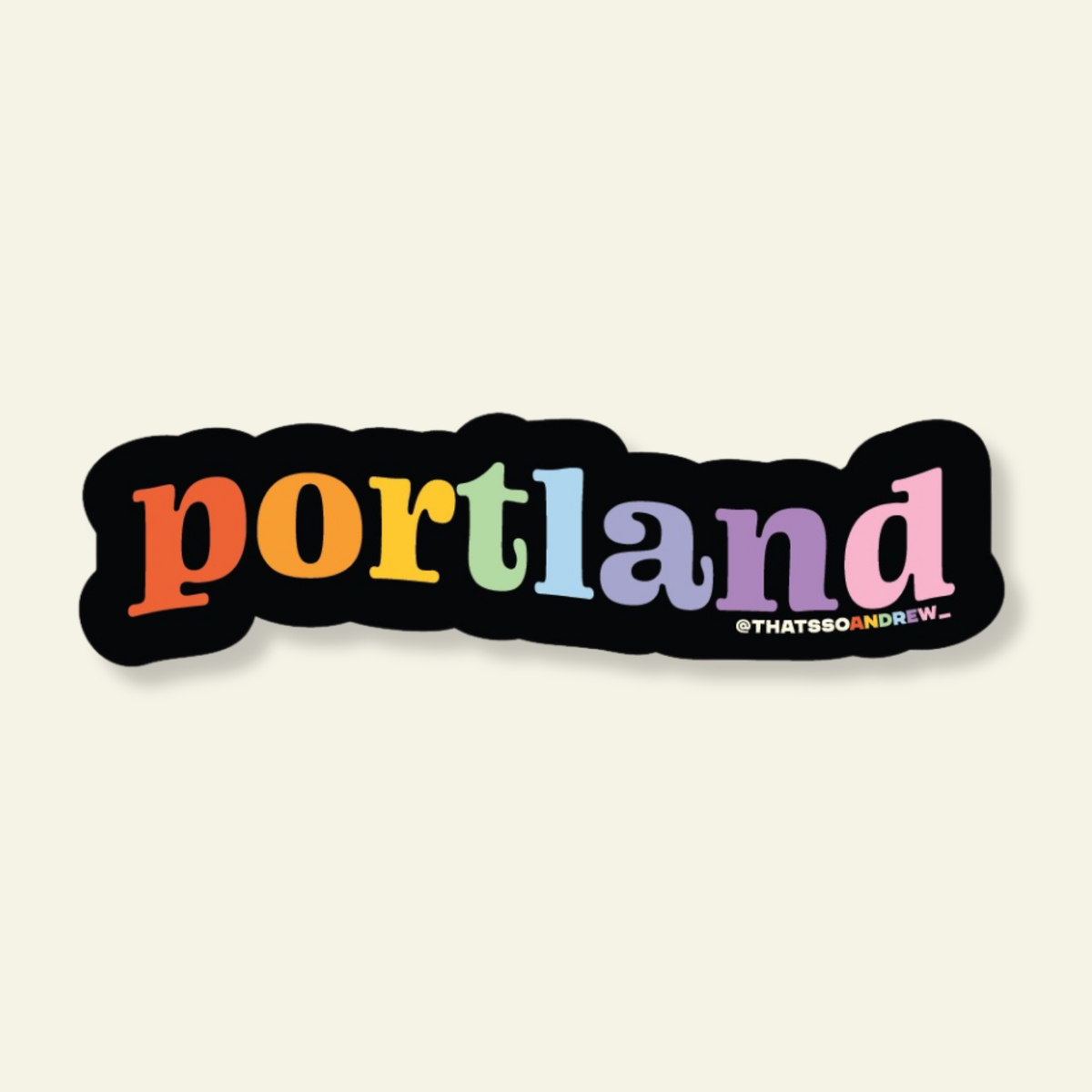 Rainbow Portland LGBTQ+ Pride Souvenir Sticker
