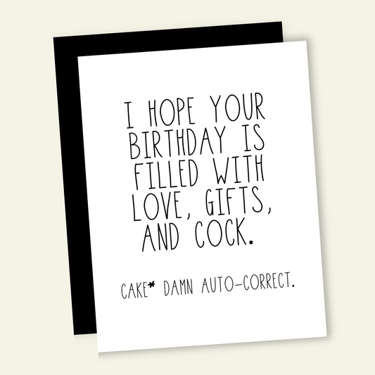 I Hope Your Birthday is Filled with Cock Birthday Card
