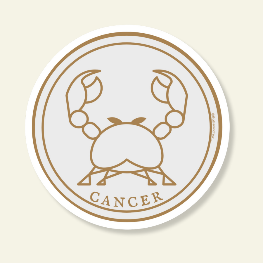 Cancer Round Sticker