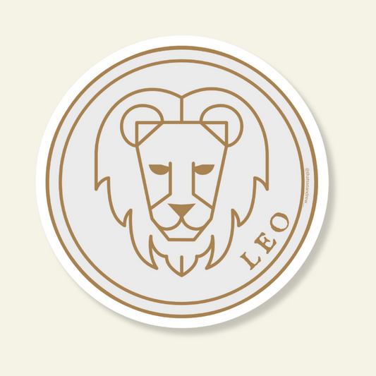Leo Round Sticker
