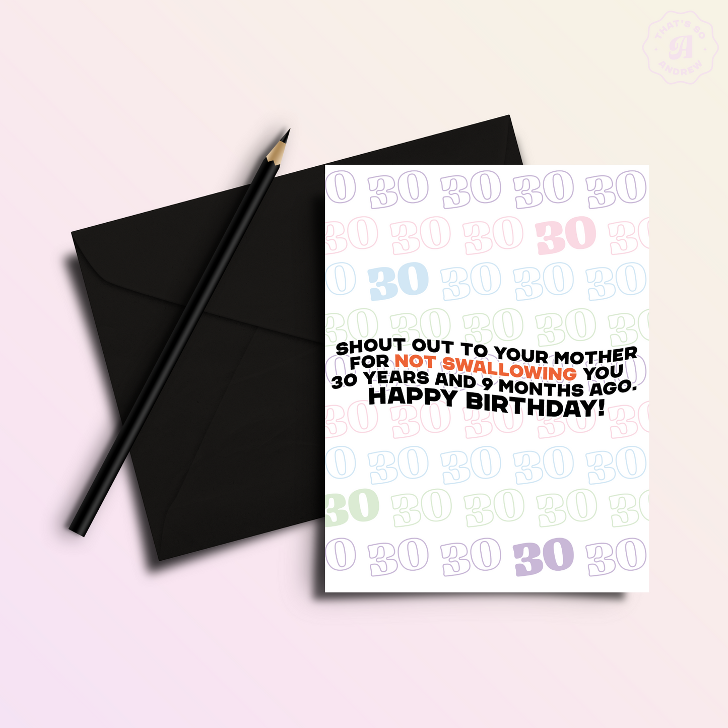Year 30 | Funny and Dirty Adult Birthday Greeting Card