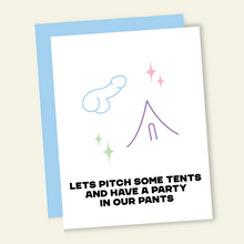 Load image into Gallery viewer, Pitch Tents | Funny and Dirty Gay Adult Birthday Greeting Card
