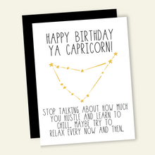 Load image into Gallery viewer, Snarky Capricorn Birthday Card
