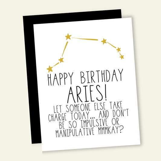 Snarky Aries Birthday Card