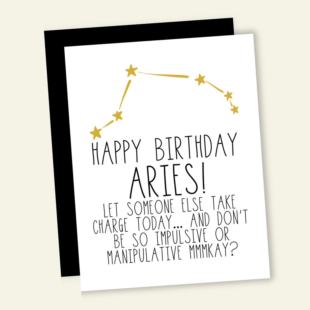Snarky Aries Birthday Card