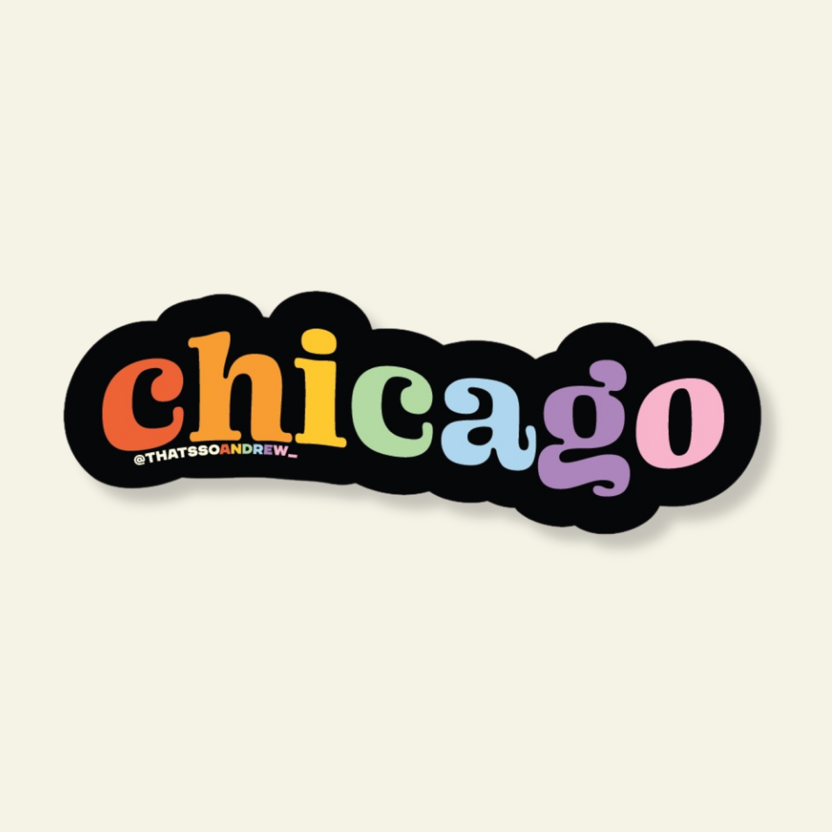 Rainbow Chicago LGBTQ+ Pride Souvenir Sticker