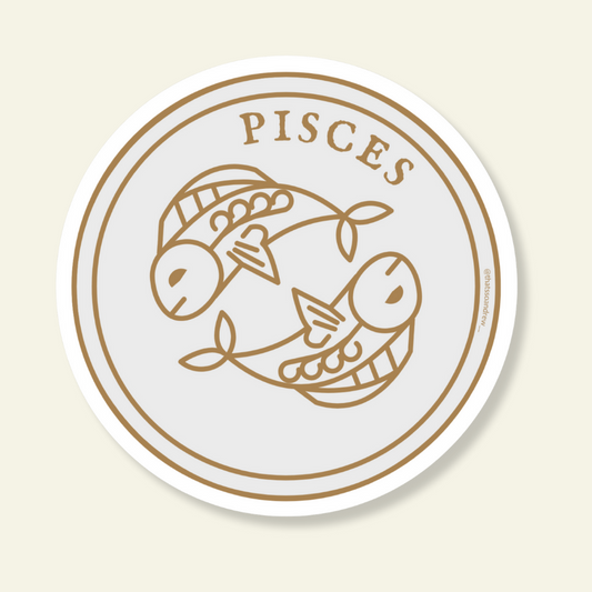 Pisces Round Sticker