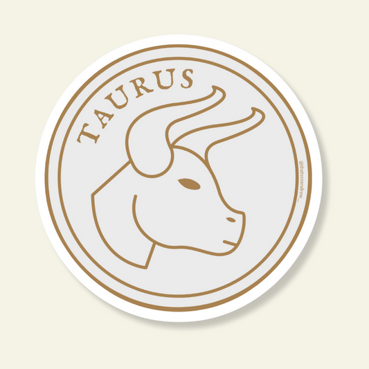 Taurus Round Sticker