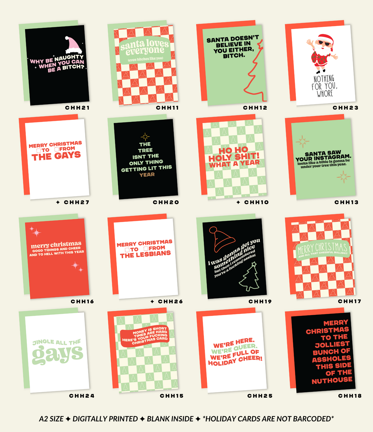 Boxed Sets Snarky and Funny Christmas and Holiday Cards