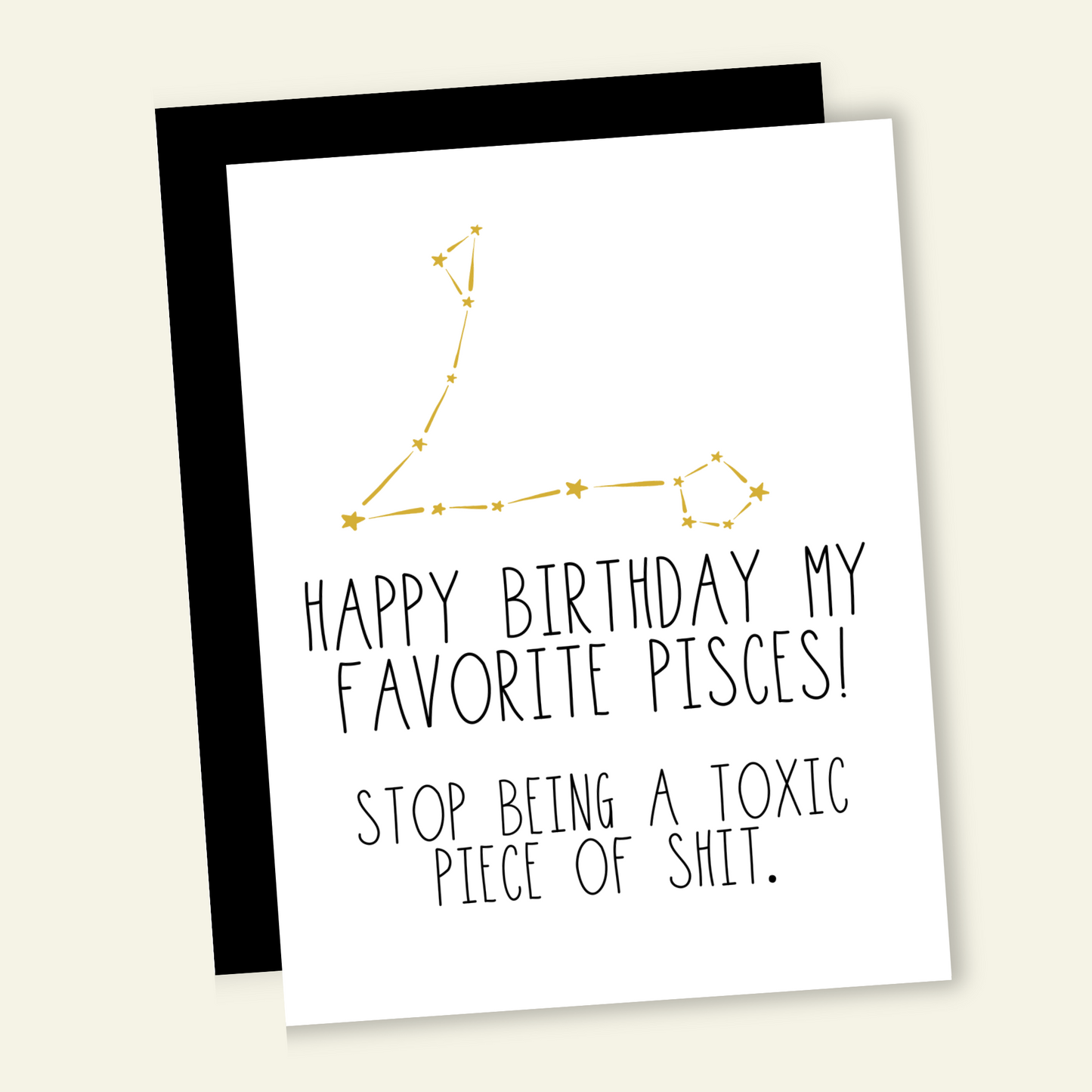 Snarky Pisces Birthday Card