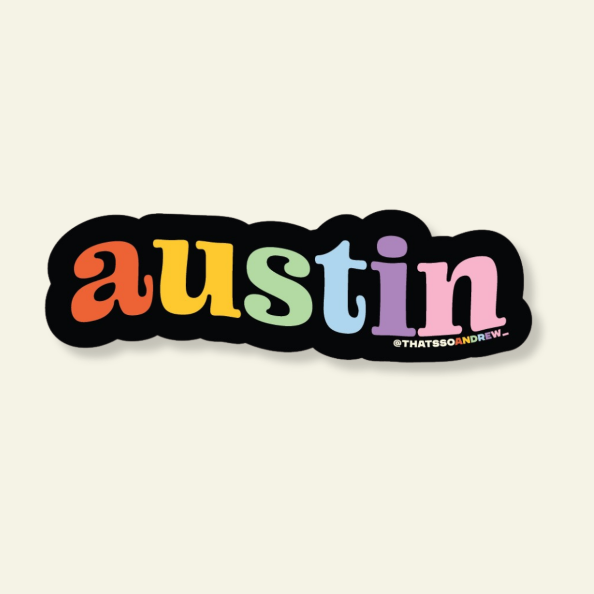 Rainbow Austin LGBTQ+ Pride Souvenir Sticker