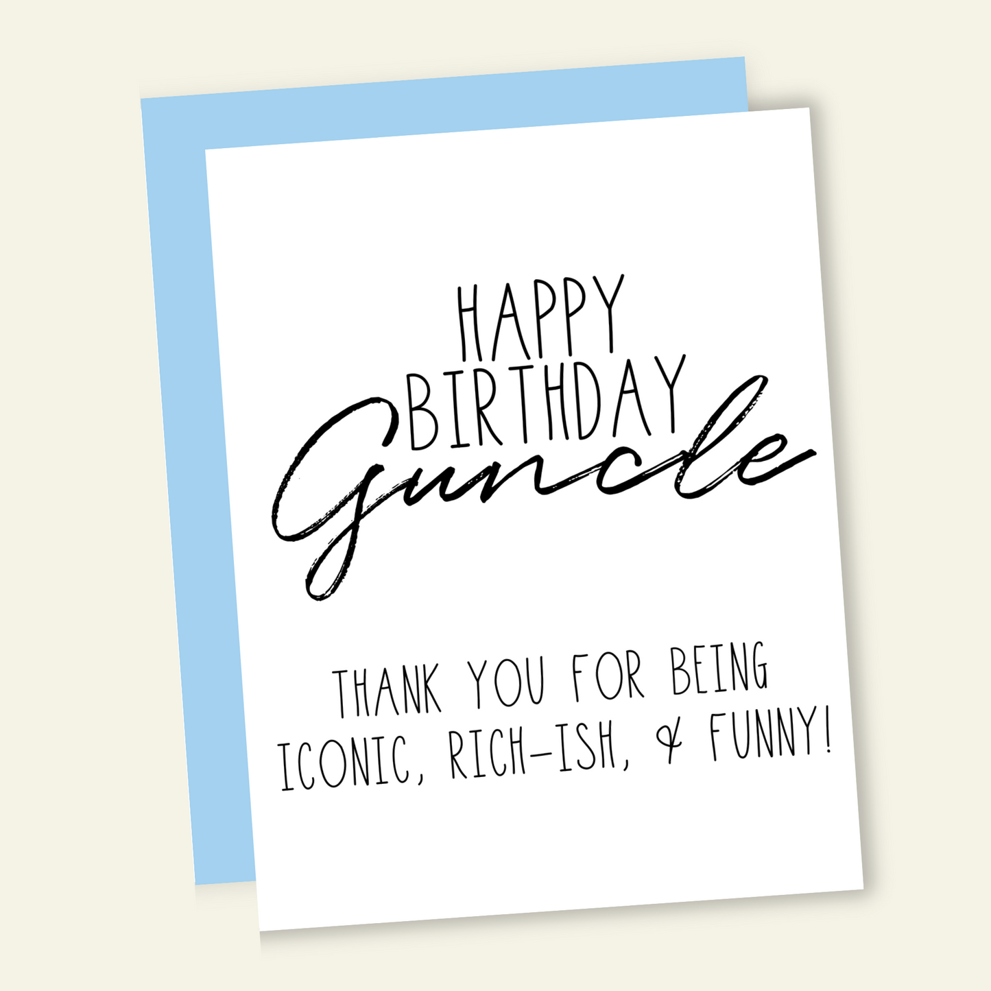 Happy Birthday Guncle - Gay Uncle Birthday Card